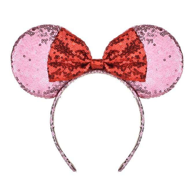 A Miaow Sequin Black Mouse Ears Headband MM Glitter Hair Clasp Adults Women Butterfly Hair Hoop B... | Amazon (US)