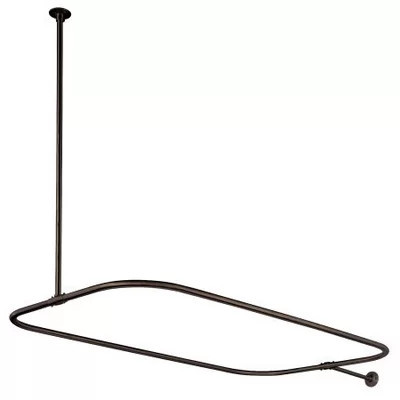 Kingston Brass Vintage 44.5-Inch Rectangular Shower Curtain Rod, 18 Gauge | Wayfair North America