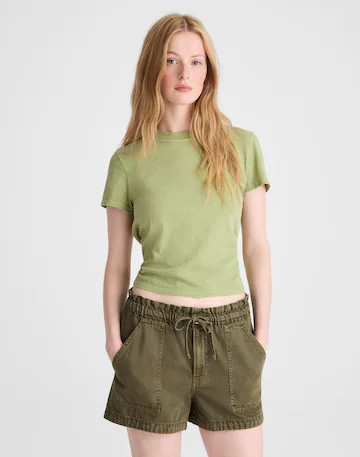 Pull-On Utility Shorts in Airy Denim | Madewell