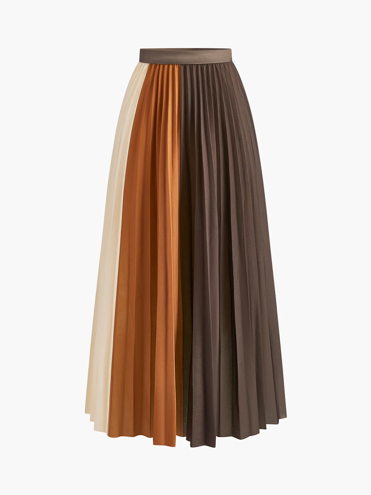 Color Block Pleated Skirt | Commense