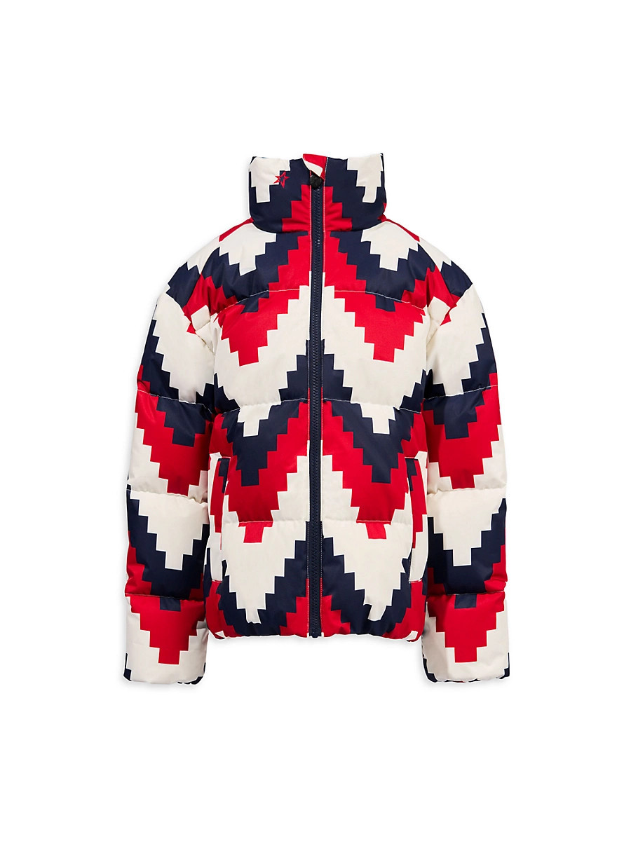 Little Kid's & Kid's Nuuk Puffer Jacket - Red Chevron - Size 10 | Saks Fifth Avenue