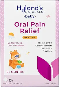 Hyland's Naturals Baby Oral Pain Relief Tablets with Chamomilla, Soothing Natural Relief of Oral ... | Amazon (US)
