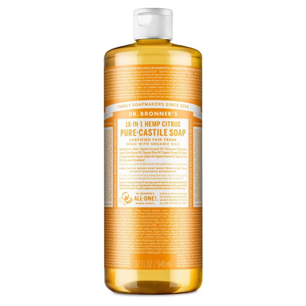 Dr. Bronner's 18-In-1 Hemp Pure-Castile Soap - Citrus - 32 fl oz | Target