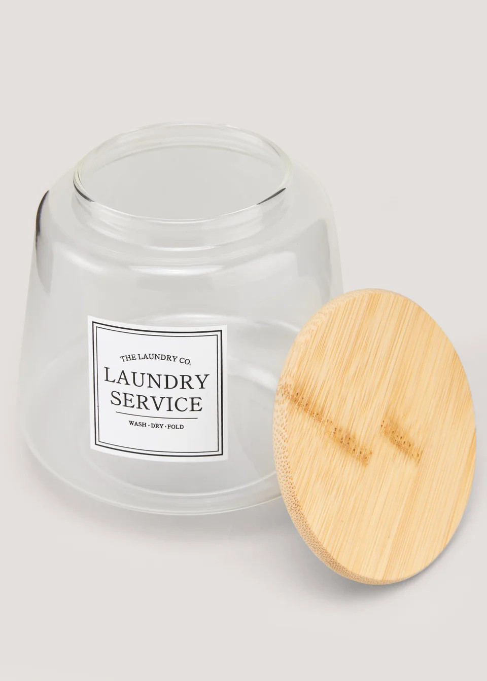 Small The Laundry Co Glass Jar (13.5cm x 12cm) | Matalan (UK)