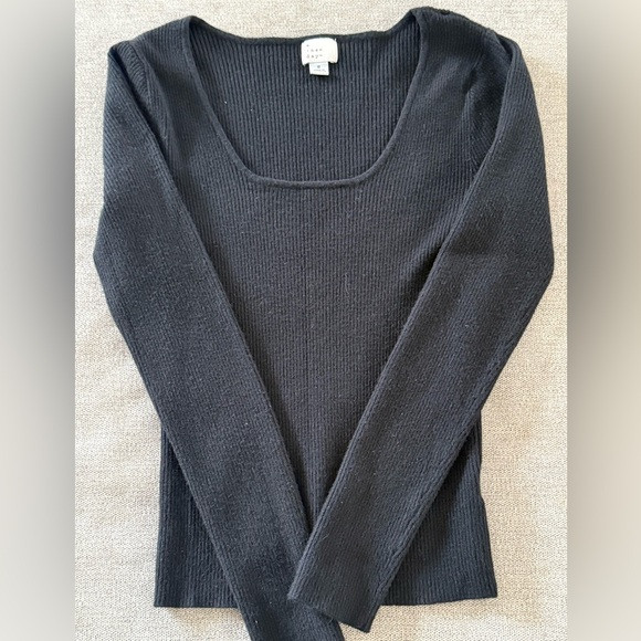 a new day Black Ribbed Sweater | Poshmark