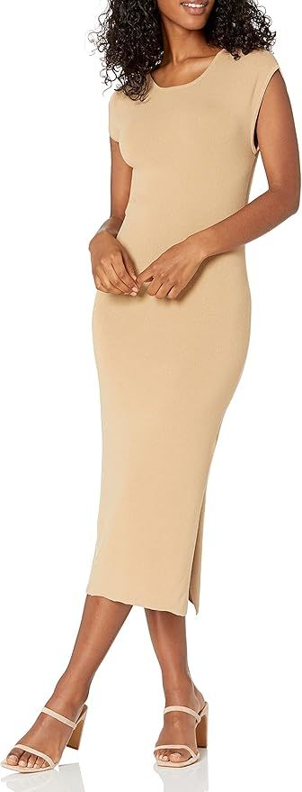 The Drop Women's Laila Power Shoulder Twist-Back Midi Sweater Dress | Amazon (US)