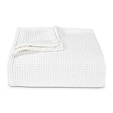 Vera Wang | Waffle Weave Collection | 100% Cotton Soft and Cozy Textured Plush Blanket for Sofa Couc | Amazon (US)