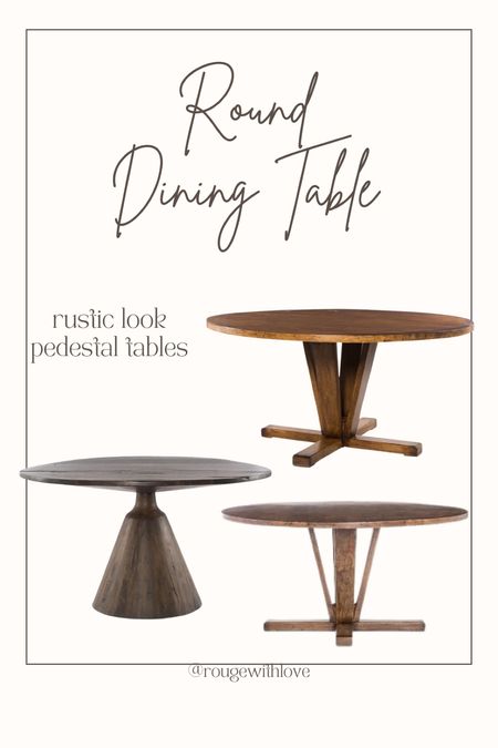 Round dining table, rustic dining table, pedestal table

#LTKCyberweek #LTKsalealert #LTKhome