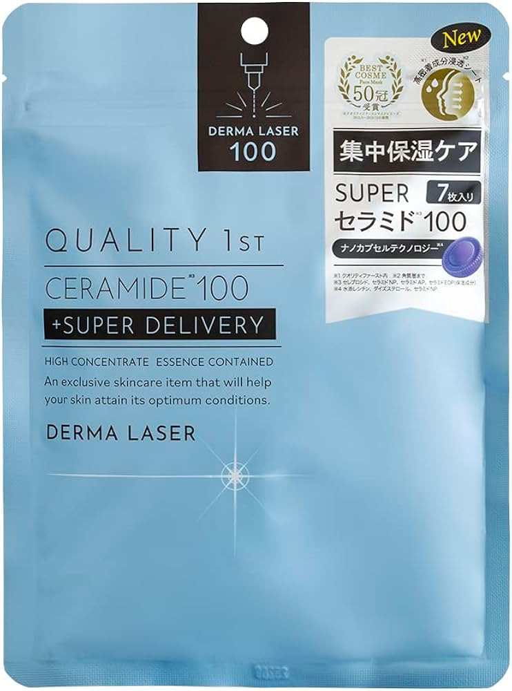 "Quality 1st Derma Laser Super Ceramide 100 Mask 7 sheets ". | Amazon (US)