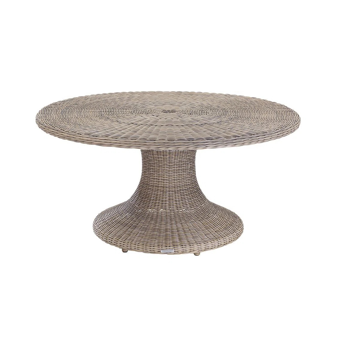 Sag Harbor Round Wicker Outdoor Dining Table With Umbrella Hole , in. W in. D | Wayfair North America