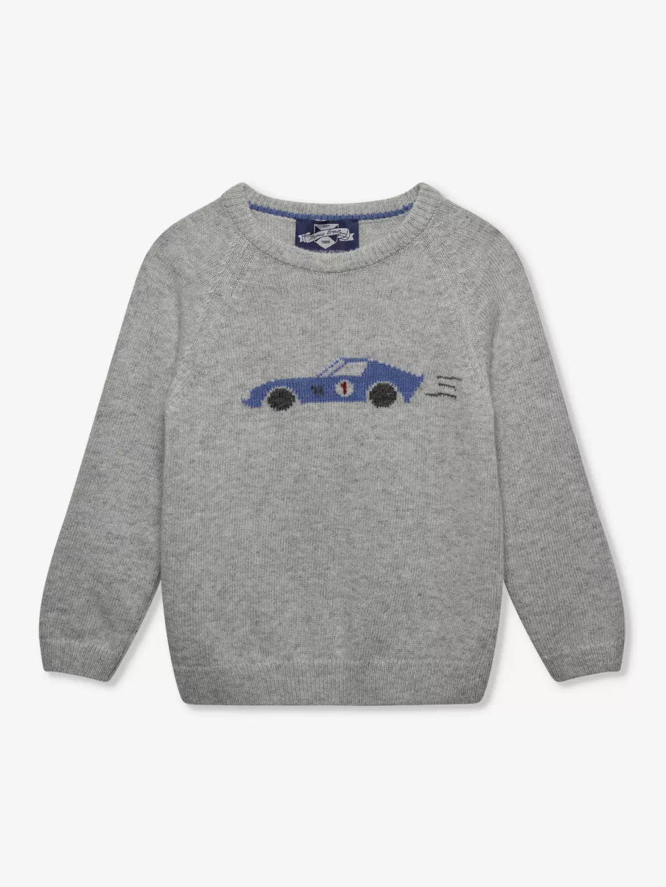 Sebastian graphic-intarsia wool-blend jumper 2-11 years | Selfridges