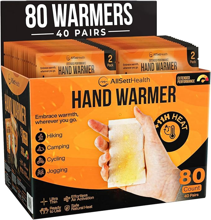 Natural Hand Warmers Disposable - Air Activated 11 Hours of Consistent Natural Heat Handwarmers P... | Amazon (US)