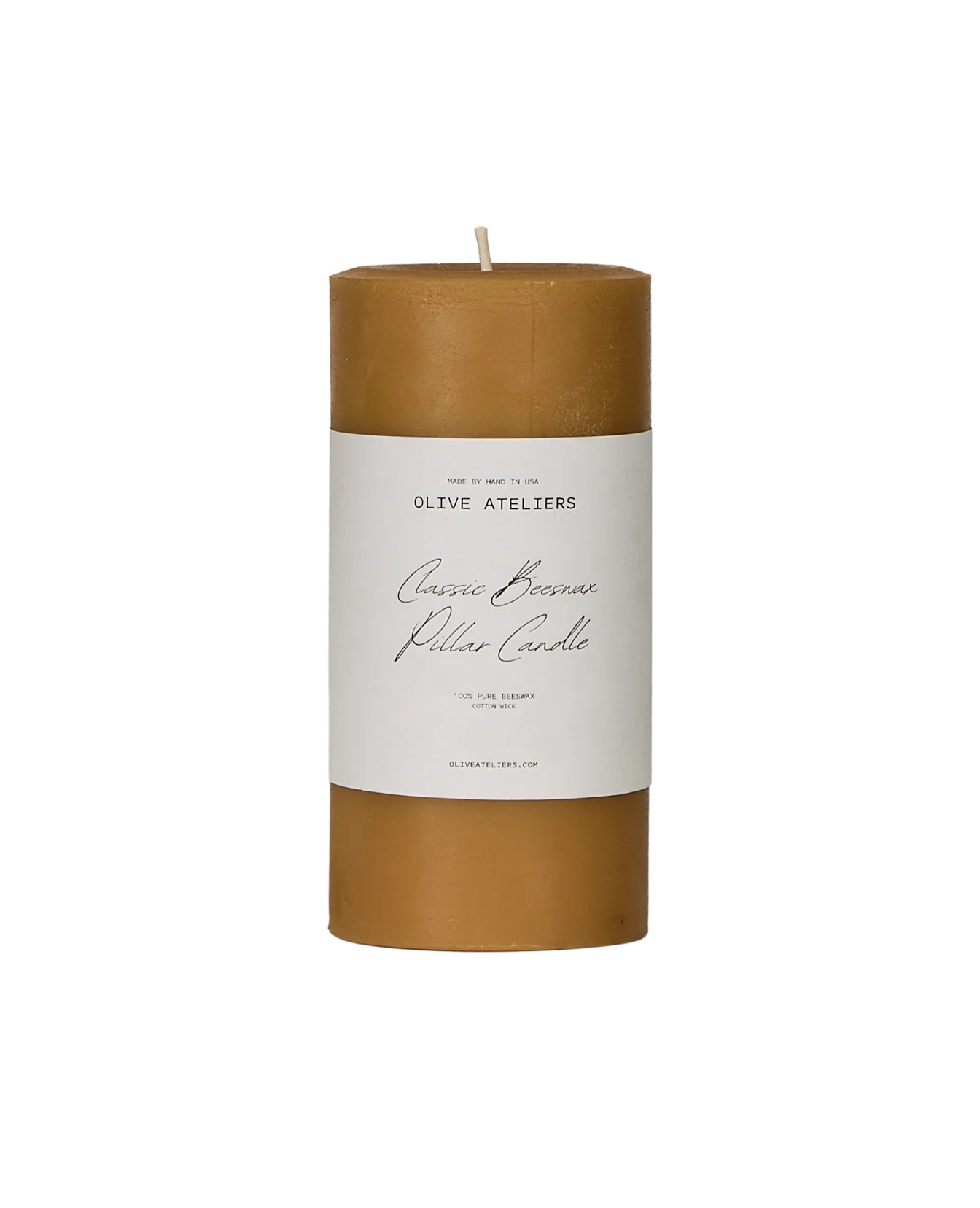 Classic Beeswax Pillar Candle - Natural | Olive Ateliers
