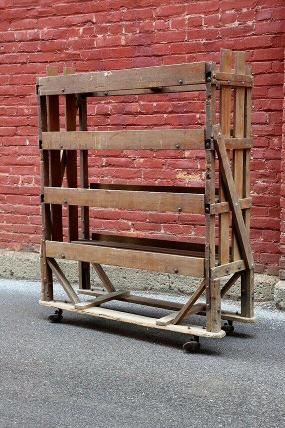 Antique Wood Cart Bakers Rack Vintage Shelf Store Display | Etsy | Etsy (US)