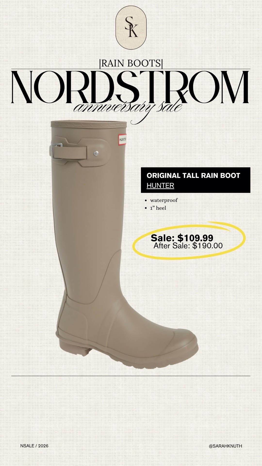 Nordstrom anniversary sale, Hunter boots, rain boots

#LTKSaleAlert