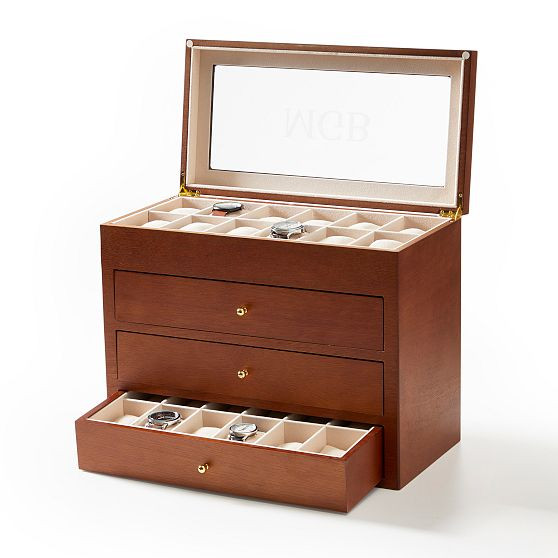 Deluxe Wooden Watch Box | Mark and Graham