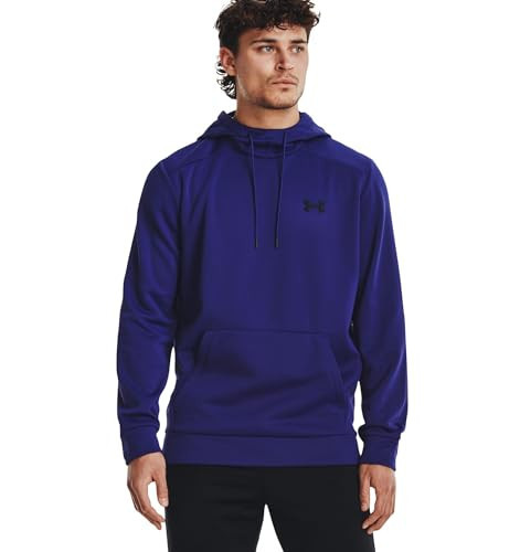 Under Armour Men's ArmourFleece Hoodie, (468) Sonar Blue / / Black, Small | Amazon (US)