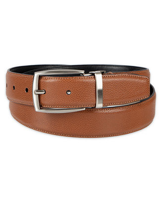 Club Room Men's Luxury 2-In-1 Reversible Pebbled Leather Belt, Macy's Exclusive - Macy's | Macy's