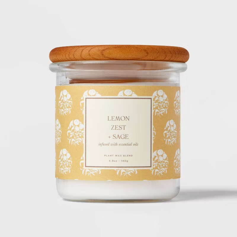 Lidded Jar Candle Lemon Zest & Sage - Threshold™ | Target