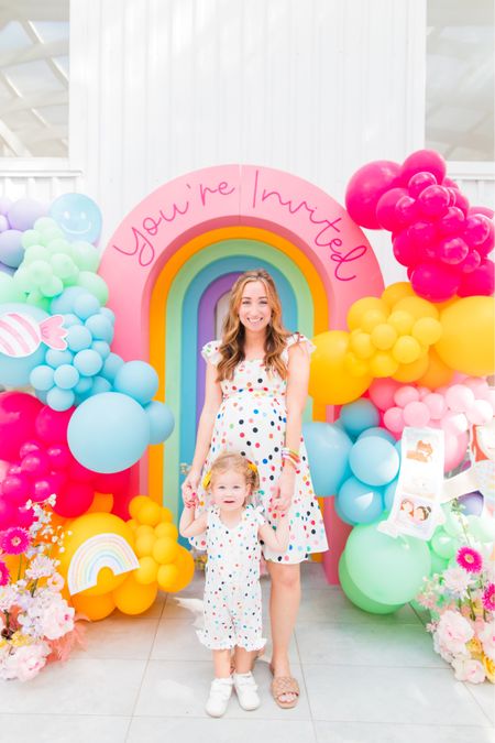 The most extra polka dot maternity dress for the most colorful book launch party! I love that they make a baby/toddler version so kennedy and I can match mom and me dresses even with my bump! 

#LTKbump #LTKkids #LTKparties
