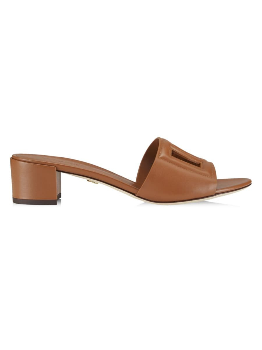 Interlocking DG 40 Leather Mules | Saks Fifth Avenue