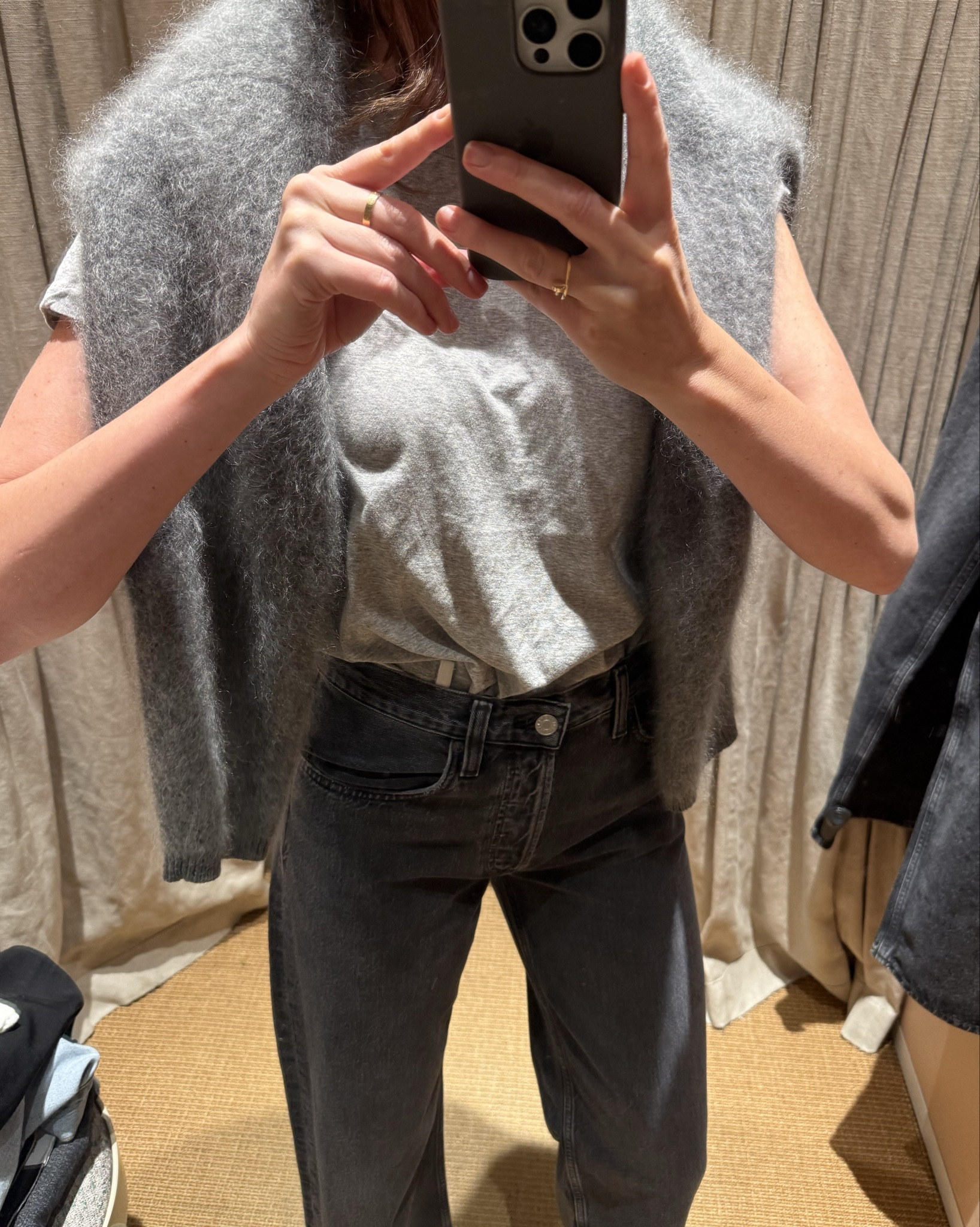 Wardrobe essentials: 

High waisted black denim 
Grey tee shirt 
Grey mohair crew neck jumper 

*I’ve linked a few other chic items to complete the look 

#LTKautumn #LTKaustralia #LTKjeans