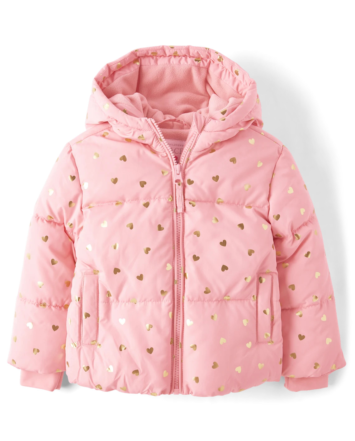 Toddler Girls Print Midweight Microfleece Lined Puffer Jacket - pink | The Children's Place