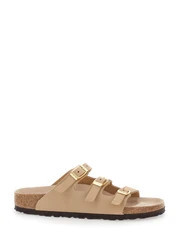 Birkenstock Buckle-Embellished Leather Sandals — Beige | Italist Inc.