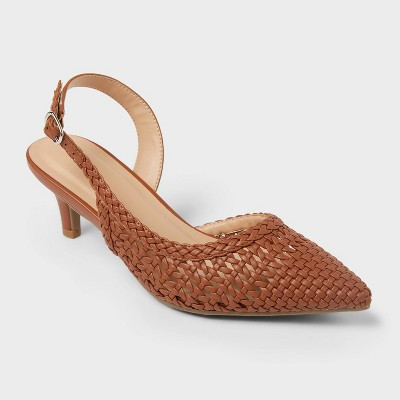 Women's Miriam Louis Heels with Memory Foam - Universal Thread™ Cognac 11 | Target