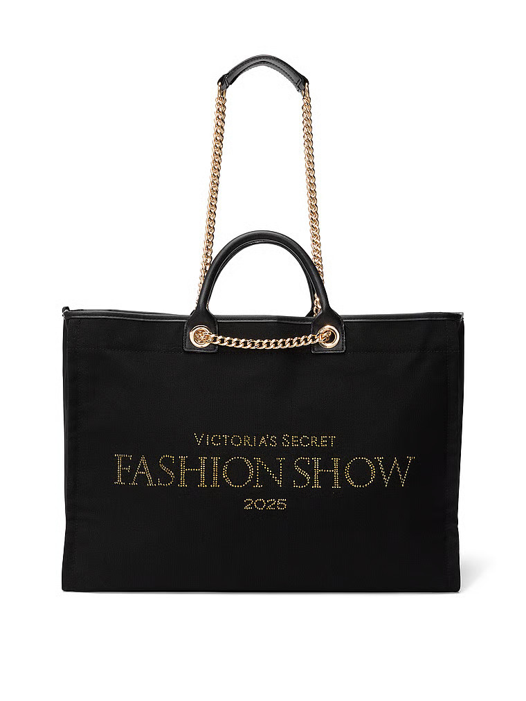 Buy Victoria's Secret Backstage Double Handle Tote, Black Gold Rhinestone - Order Bags online - V... | Victoria's Secret (US / CA )