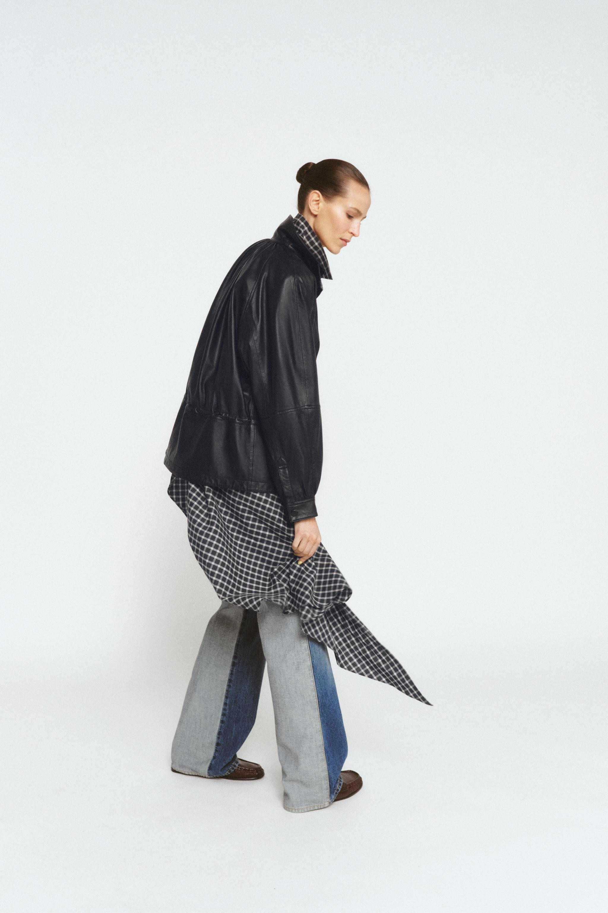 100% LEATHER JACKET ZW COLLECTION LIMITED EDITION | Zara UK