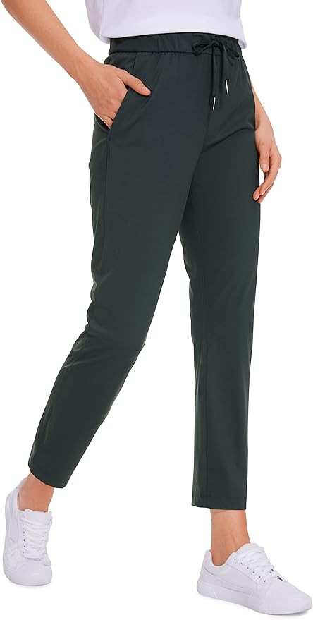 CRZ YOGA Womens 4-Way Stretch Ankle Golf Pants - 7/8 Dress Work Pants Pockets Athletic Travel Cas... | Amazon (US)