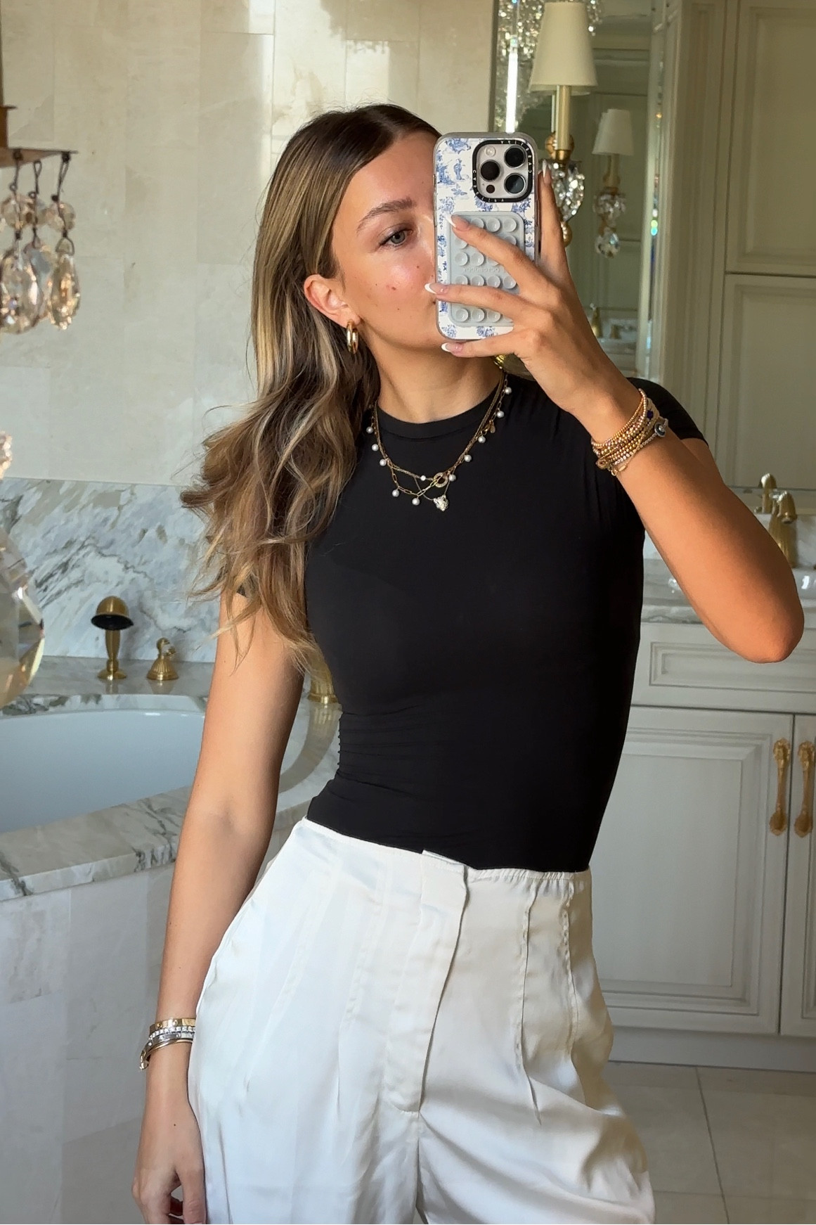 y’all I know there are so many dupes out there for this skims top but I caved and bought it and OMG its amazing🫢 I will be repurchasing in diff colors hehe 

Wore this outfit to work today with some fun shoes and felt so confident & professional🕺🏼

#LTKfindsunder50 #LTKworkwear #LTKstyletip