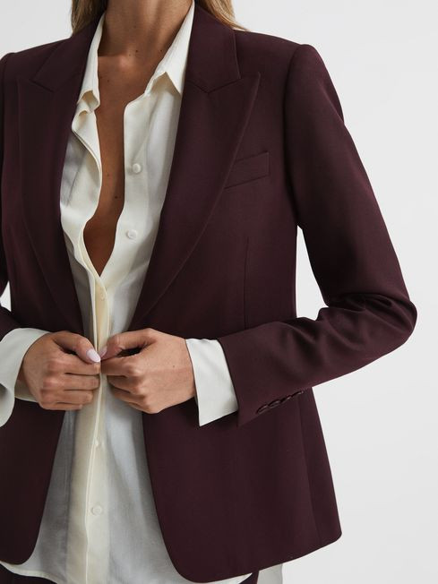 Reiss Berry Flora Wool Blend Single Breasted Blazer | Reiss (UK)