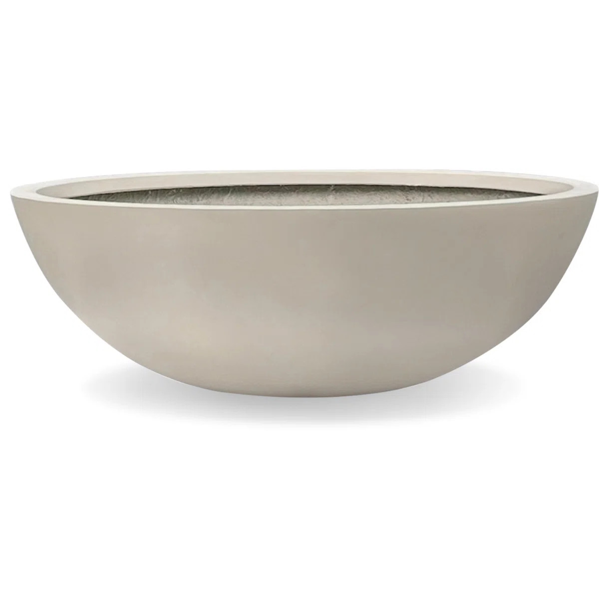 Kute Nest Indoor/Outdoor Large Fiberstone Rondo Bowl Planter D22" (Ethereal Mood) | Wayfair North America