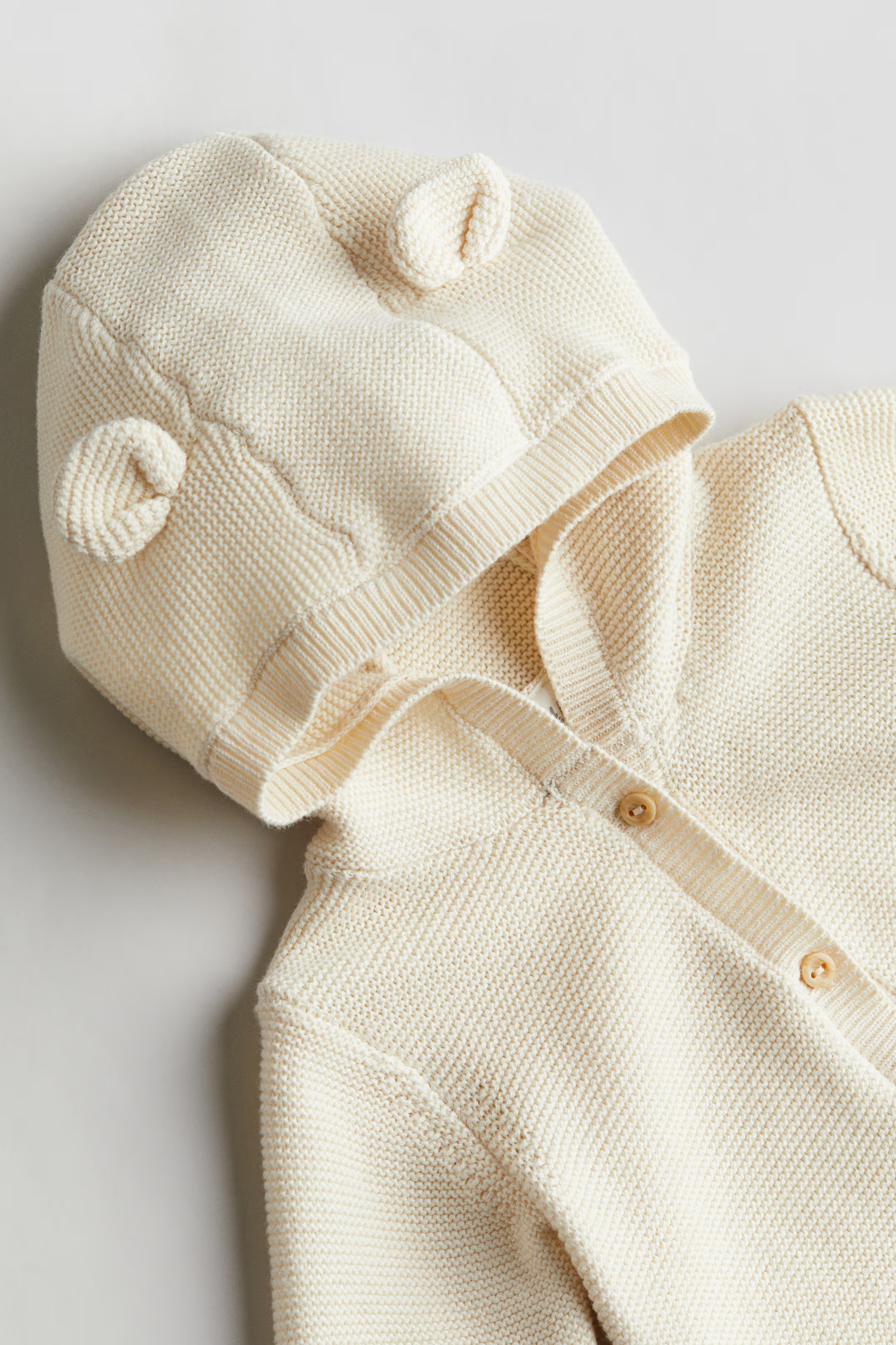 Cotton-knit romper suit - Cream - Kids | H&M GB | H&M (UK, MY, IN, SG, PH, TW, HK)