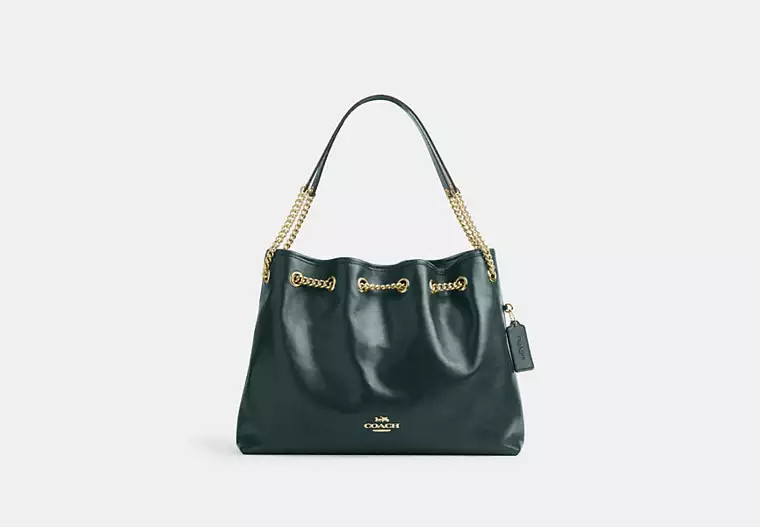 Coach Outlet Evelyn Shoulder Bag - Green, Size: Large | Coach Outlet US