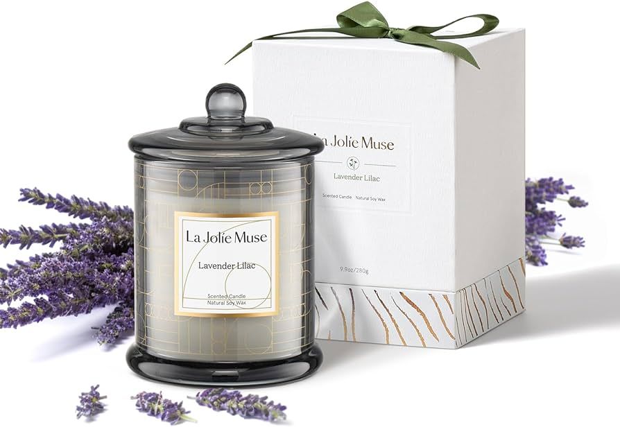 La Jolíe Muse Scented Candle in Glass Lilac Lavender Gift for Women Luxury Candles Home Mother's... | Amazon (DE)
