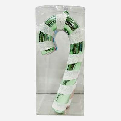 Mrs. Claus' Bakery 4-Count Green Candy Cane Ornaments | At Home