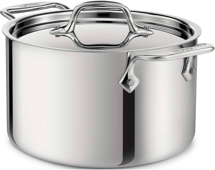 All-Clad D3 3-Ply Stainless Steel Stockpot 3 Quart Induction Oven Broiler Safe 600F Pots and Pans... | Amazon (US)