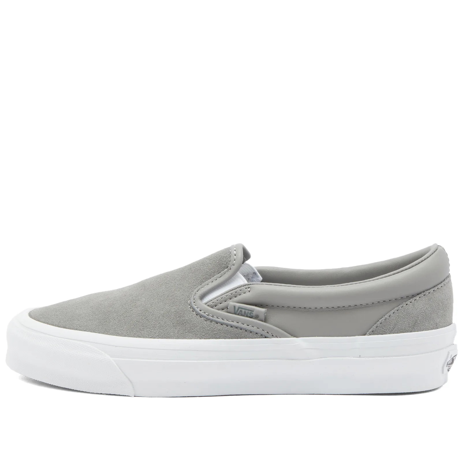 Vans Vault Men's Vans UA OG Classic Slip-On LX Sneakers in Suede Leather Moon Mist, Size UK 6 | END. Clothing