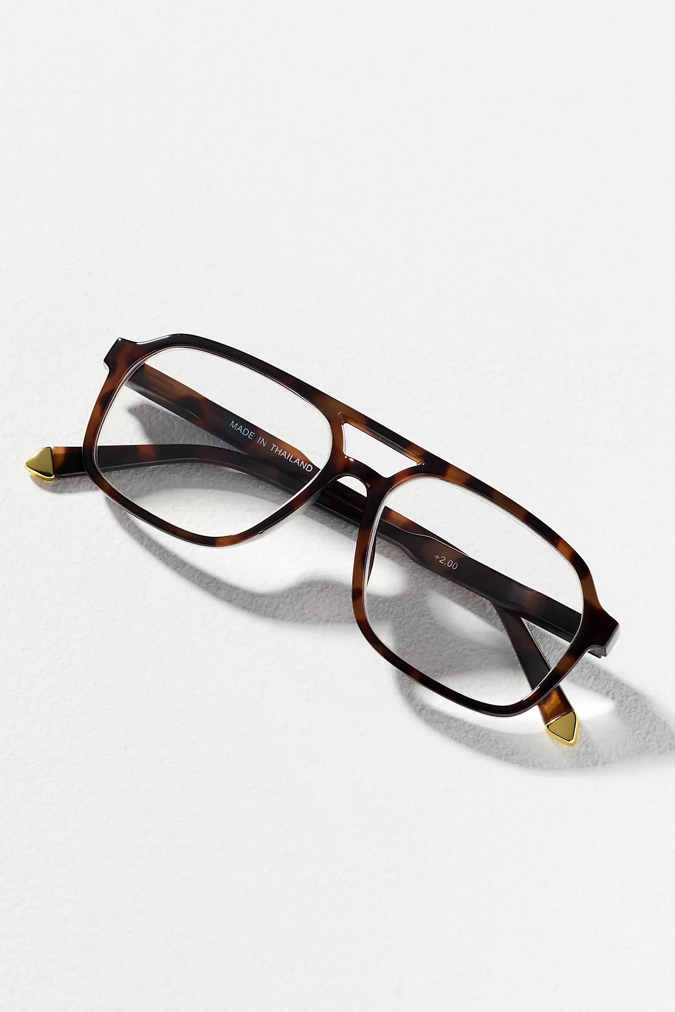 Elite Eyewear Flat-Top Aviator Blue Light Readers | Anthropologie (US)