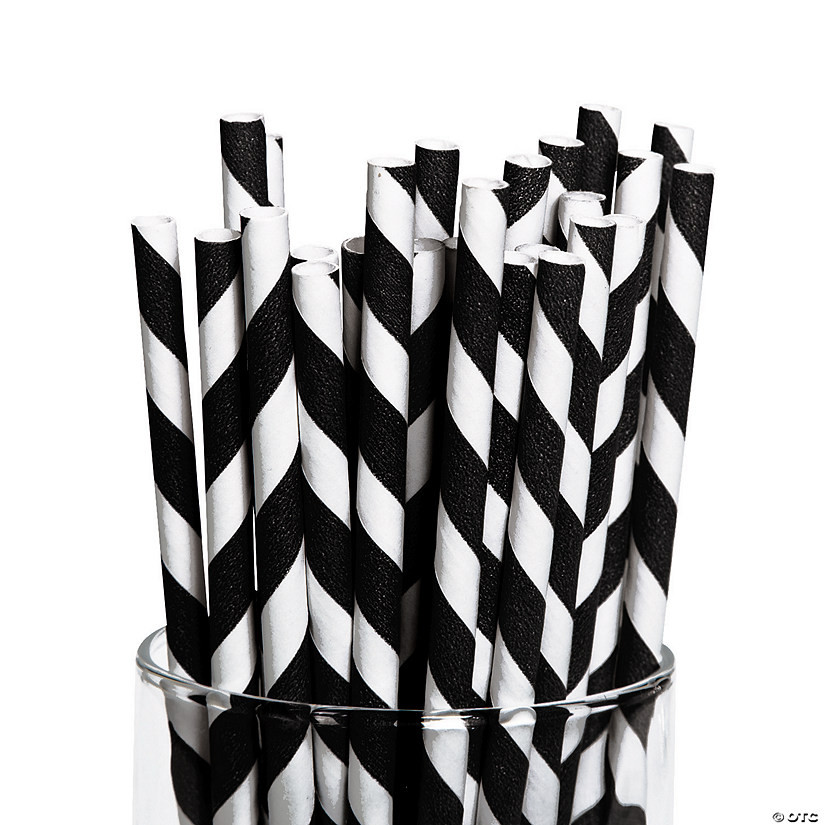 Striped Paper Straws - 24 Pc. | Oriental Trading Company
