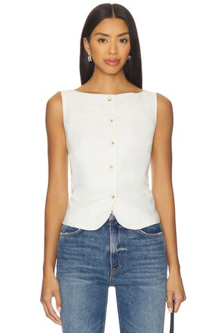 Lovers and Friends Jackie Top in White Linen from Revolve.com | Revolve Clothing (Global)