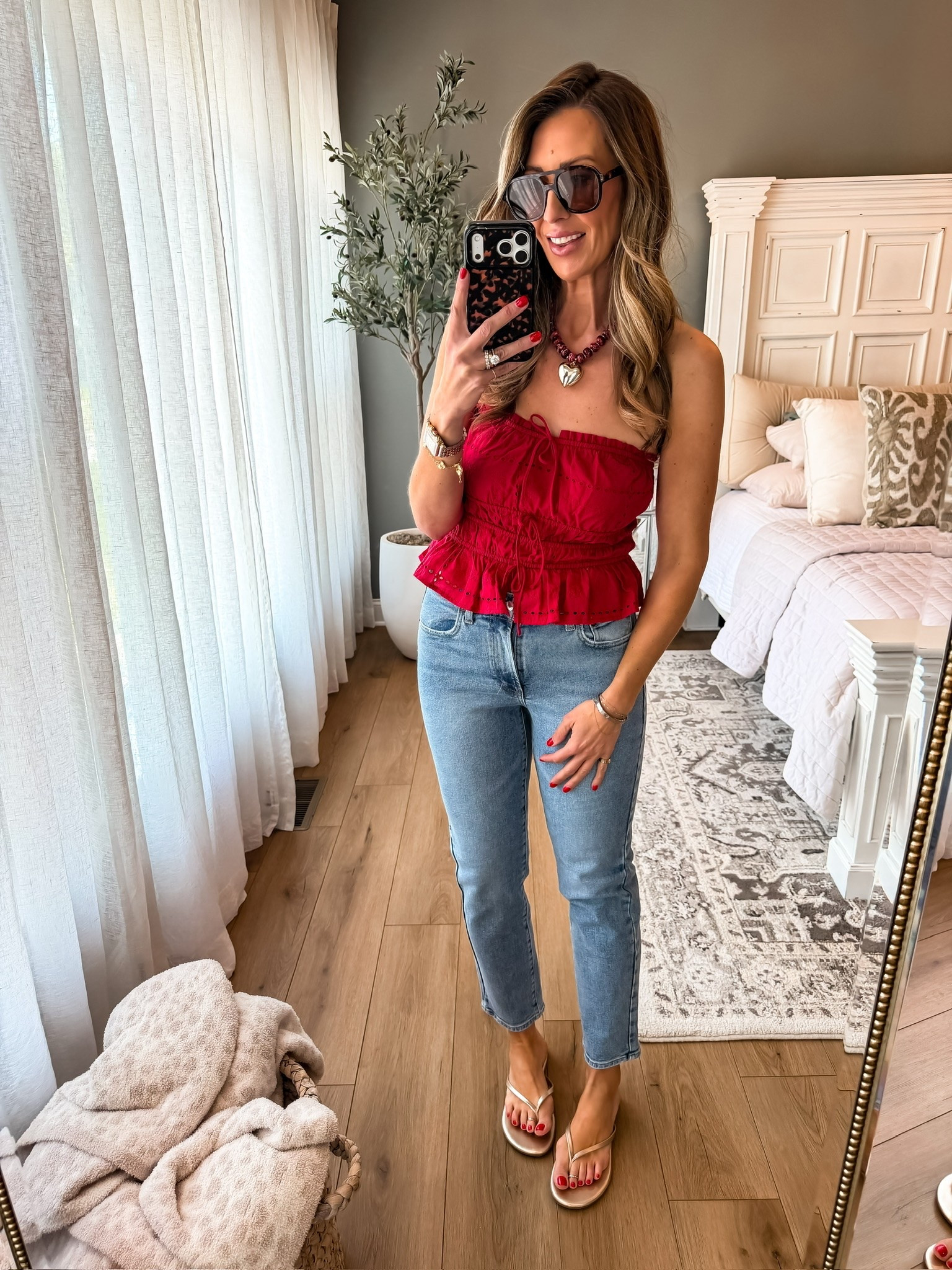 The cutest little red top for summer ❤️🇺🇸 This one is giving country concert, patio dinner, lake weekend, and Fourth of July all in one. The fit is so flattering and easy to pair with denim shorts or jeans.

red summer top, fourth of july outfit, patriotic outfit idea, country concert outfit, casual summer style, denim and red outfit, amazon fashion finds, memorial day outfit inspo, cute summer tops, everyday summer fashion, affordable summer outfit, girls night outfit idea, themominstyle

#LTKSeasonal #LTKOver40 #LTKootd