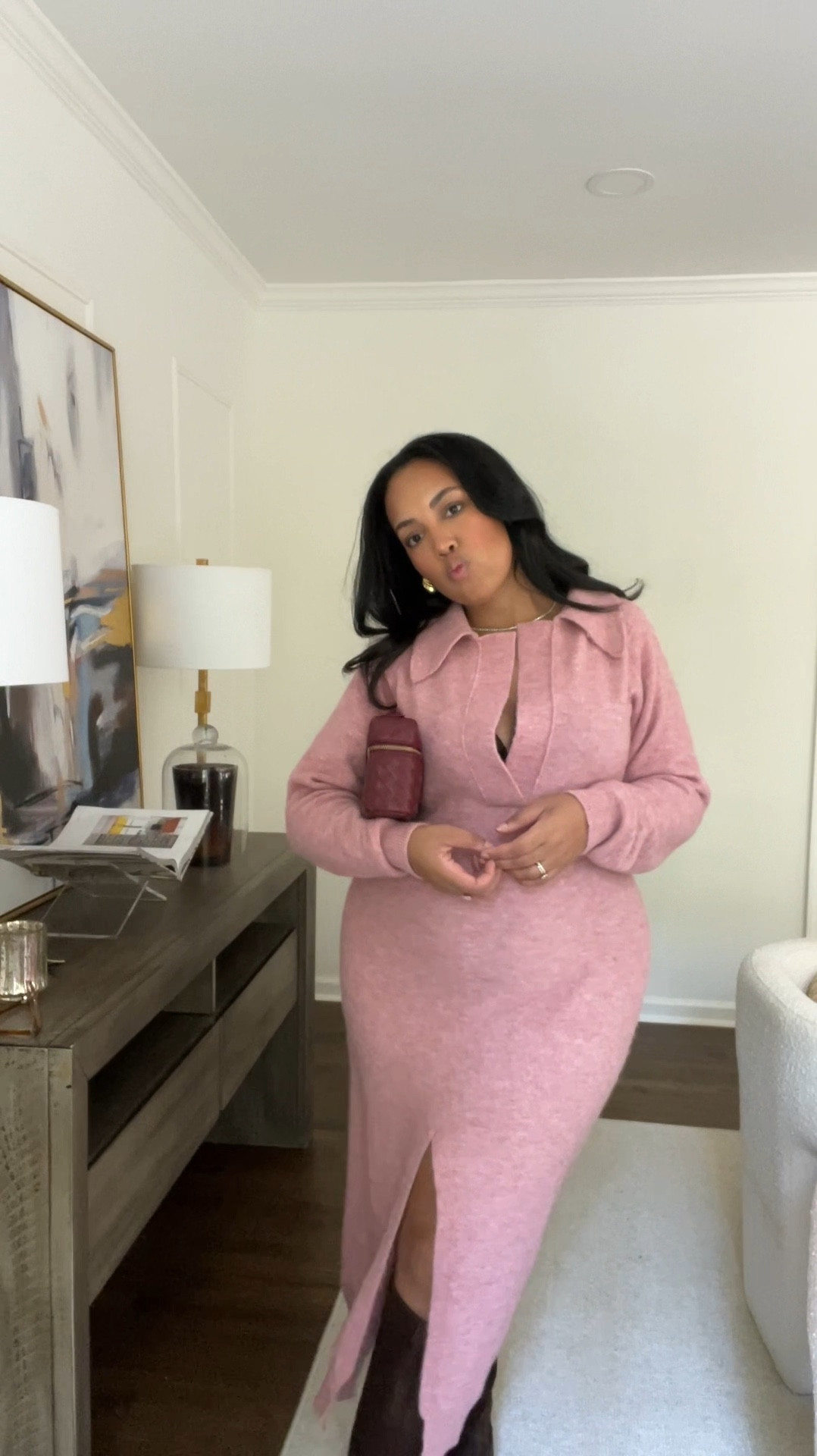 30 Outfits 30 Days: Day 7 - I purchased this nanushka dress from intermix a couple years ago and I don’t wear it nearly enough! I’m thankful for this challenge for letting me have fun with my clothes 🥰 these Vince Camuto boots are currently 30% off and the sale ends tomorrow! 💛 also sharing a roundup of my current favorite knit & sweater dresses! 

#LTKStyleTip #LTKMidsize #LTKVideo