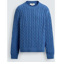 Zara - Textured Cable-Knit Jumper - Blue - M - Man | Zara UK