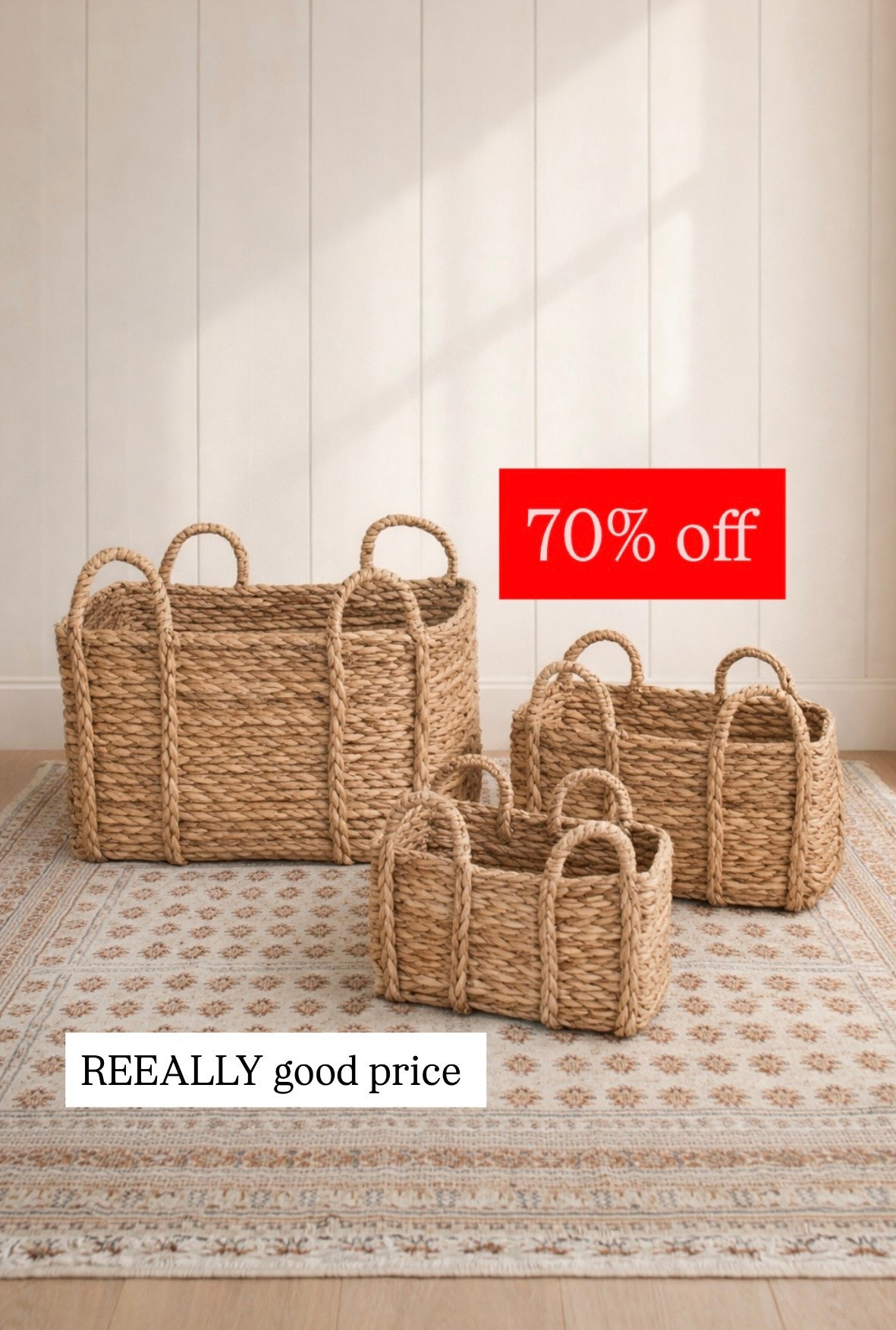 Love the set of baskets and they’re majorly on sale. I also linked another set from Amazon the same set that has the exact dimensions because I know the one that I’m linking does not show actual dimensions perfect for your entryway bedroom living room room kids room.

#LTKSaleAlert #LTKHome