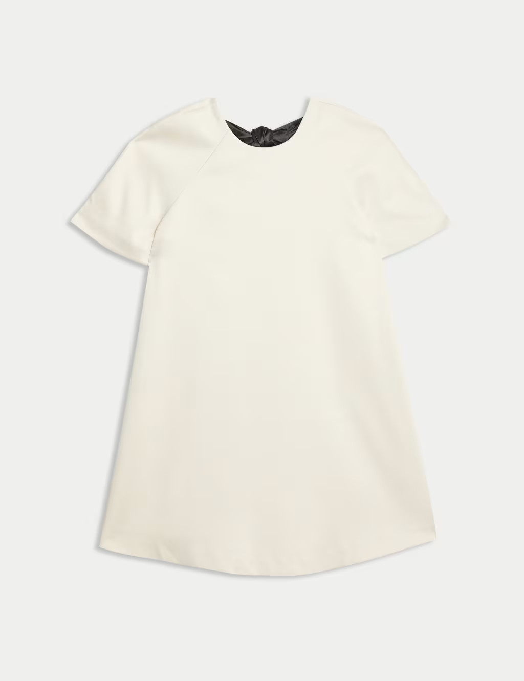 Bow Detail Round Neck Mini Shift Dress | Marks & Spencer (UK)