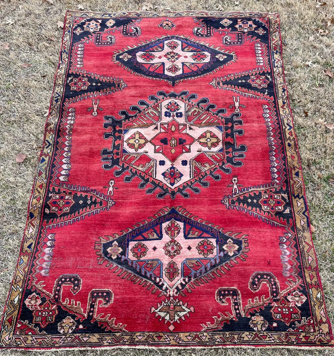 Elton - 5x8 Vintage Persian Wool Area Rug | Etsy (US)